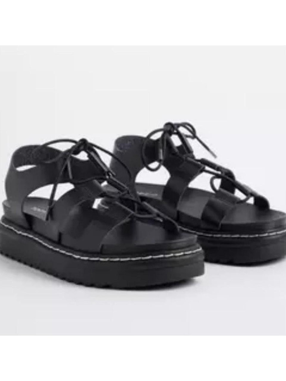 Torrid Gladiator Black Chunky Platform Sandals Womens Size 10.5